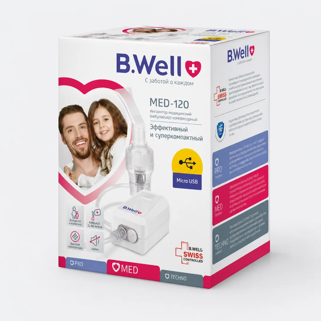 B.Well МЕД-120 — компрессорный небулайзер